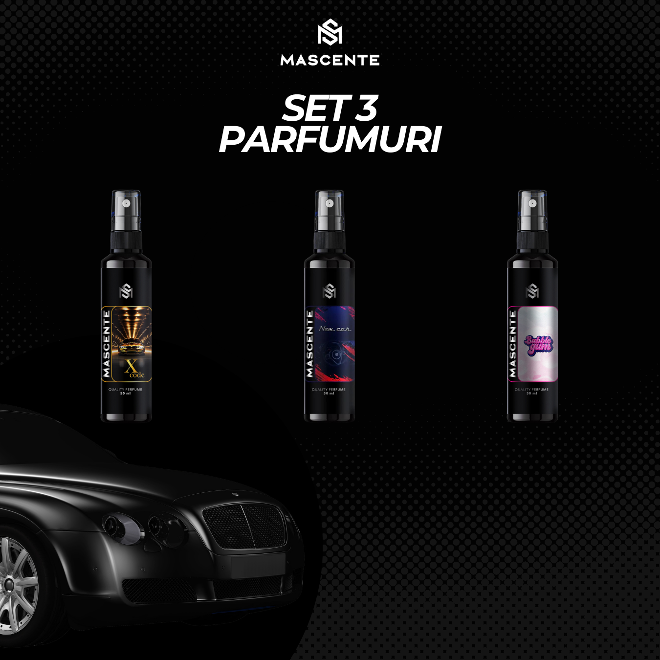 Set 3 Parfumuri  + 3 Brăduți CADOU