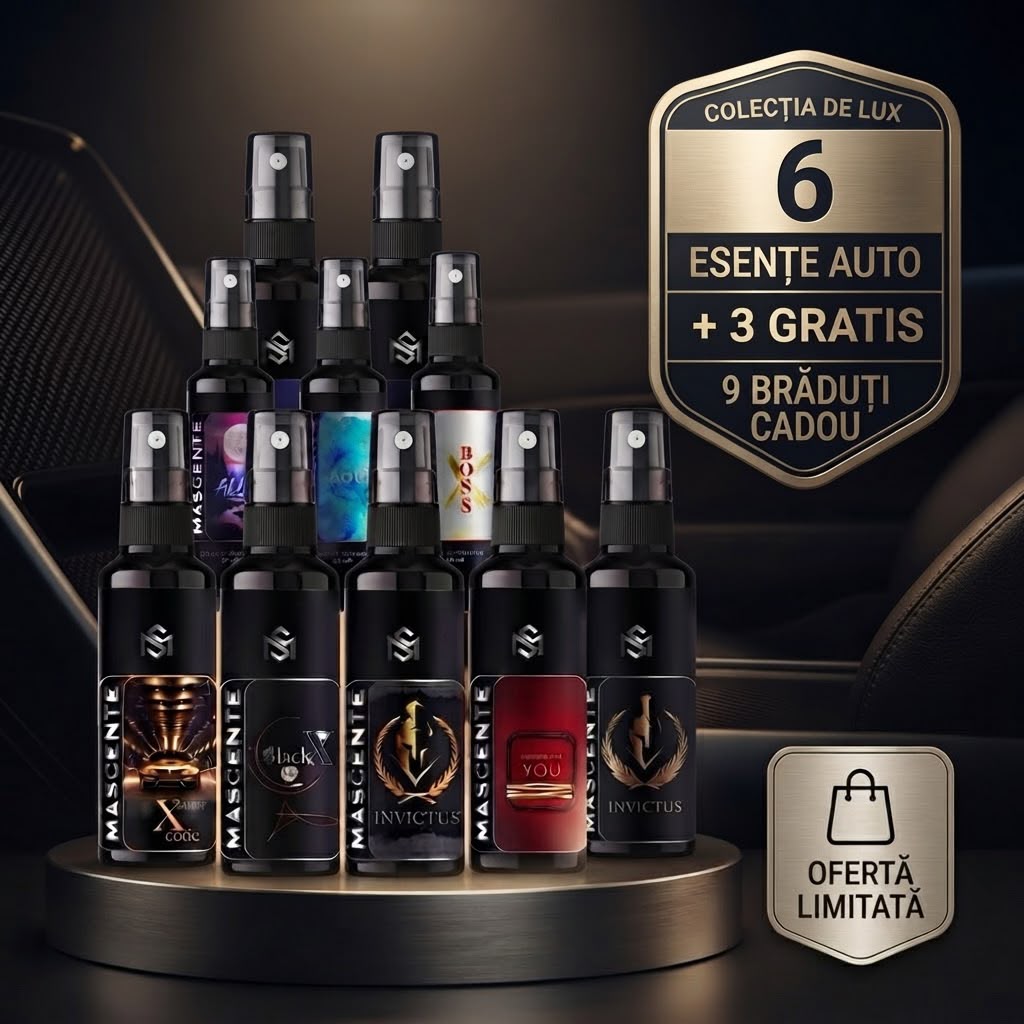 Pachet 6 Parfumuri Auto + 3 Parfumuri Auto GRATIS + 9 Brăduți pentru pulverizat GRATIS